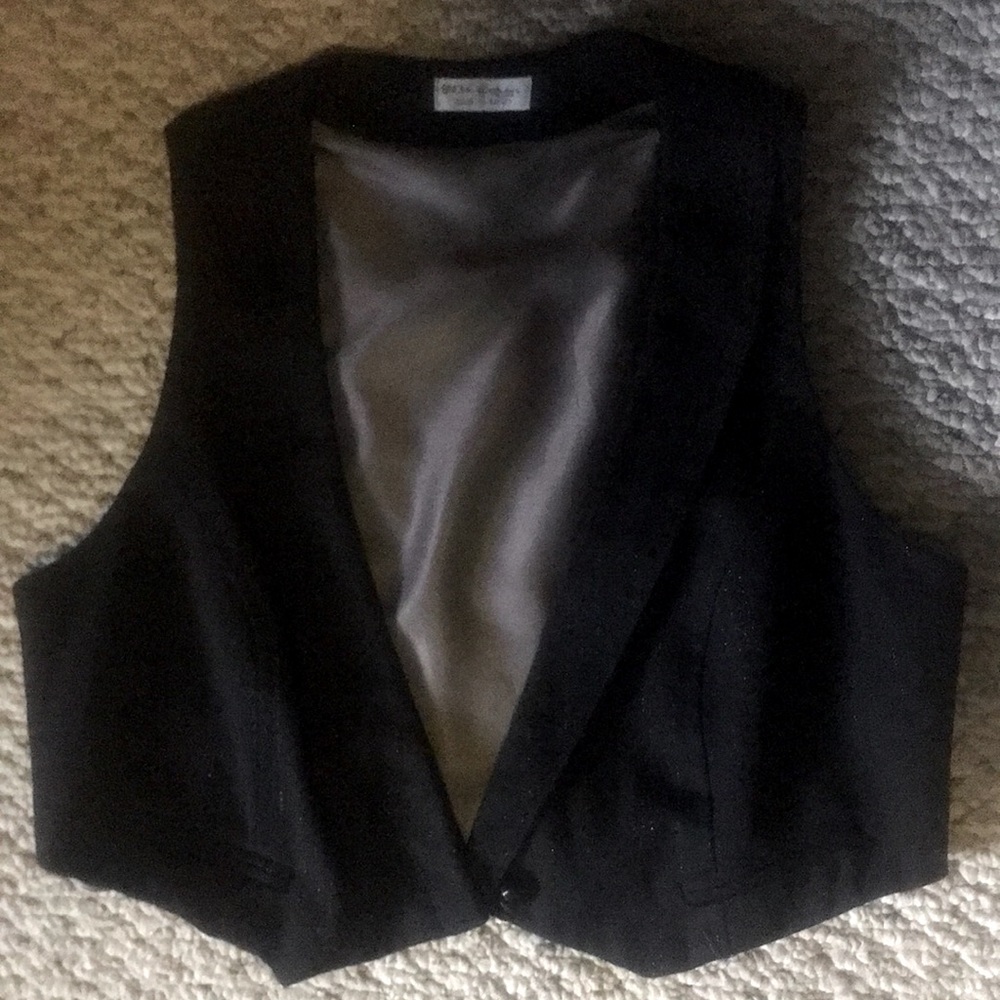 Black Vest with light Silver strips
